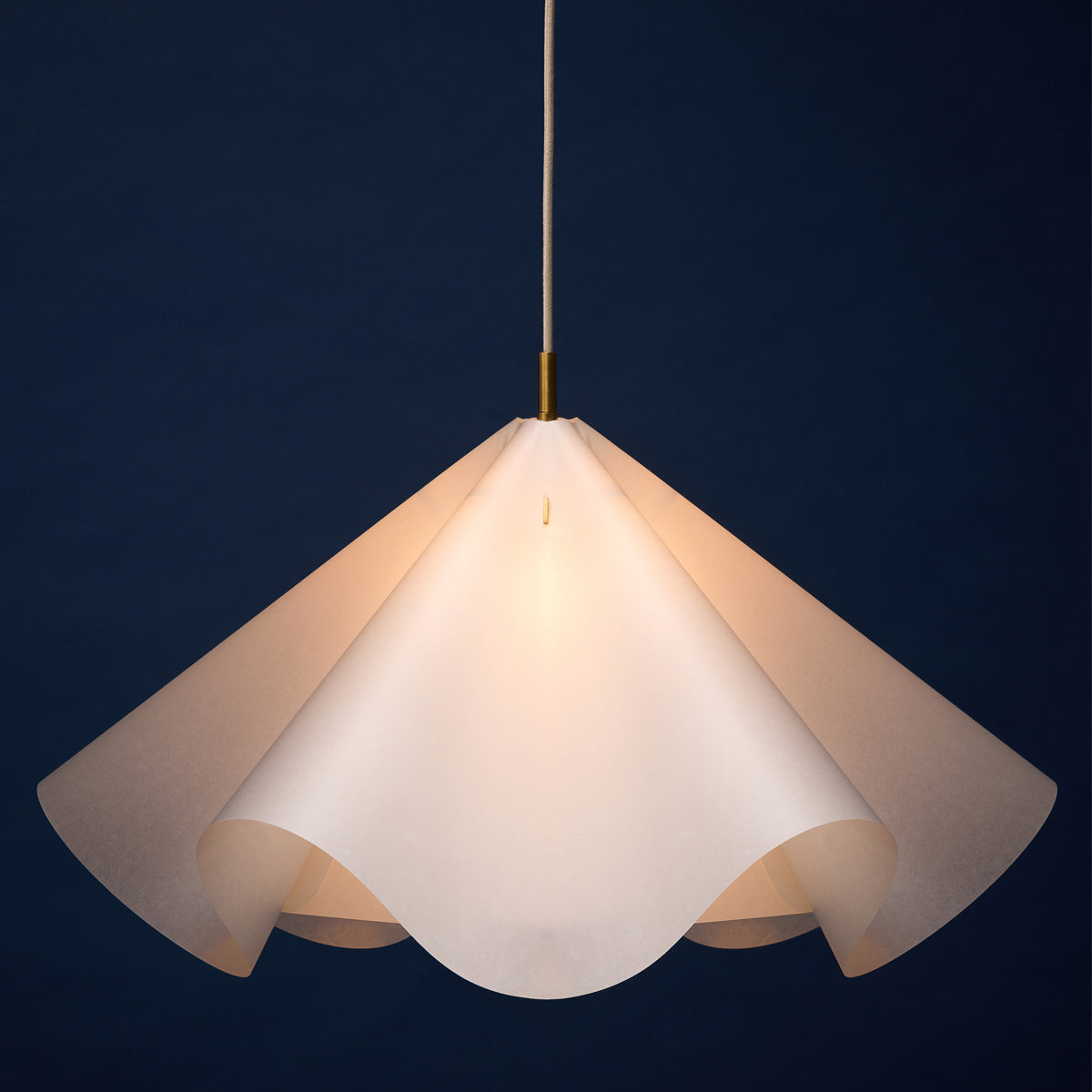 MOEBE Sinuate Pendant L White Brass
