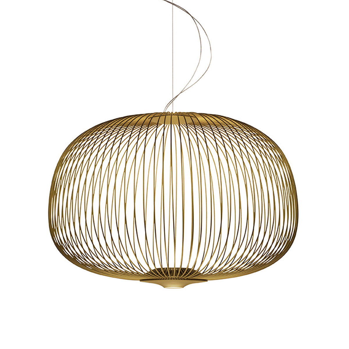 【美品】FOSCARINI フォスカリーニ ゴールドイエロー ペンダントライト FOSCARINI Spokes 3 Pendant Light ペンダントライト フォスカリーニ