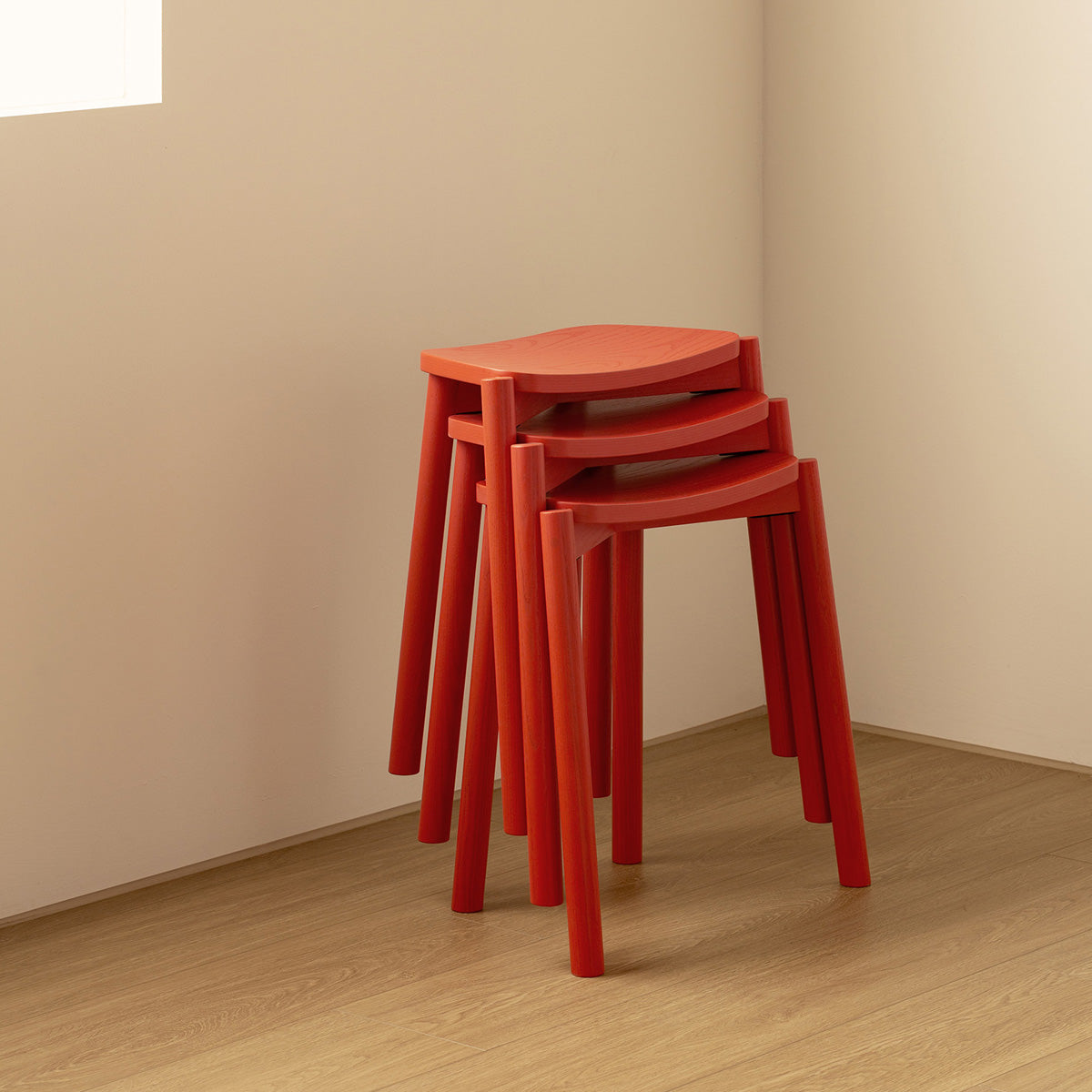 esaila Tars Stool Crimson Red