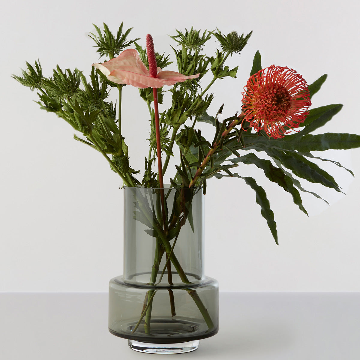 RO Collection Hurricane No26 Flower Vase Smoke Grey