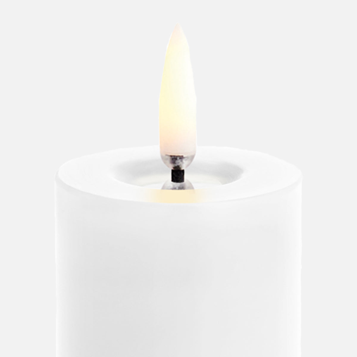 UYUNI LED Melted Pillar Candle Smooth Nordic white