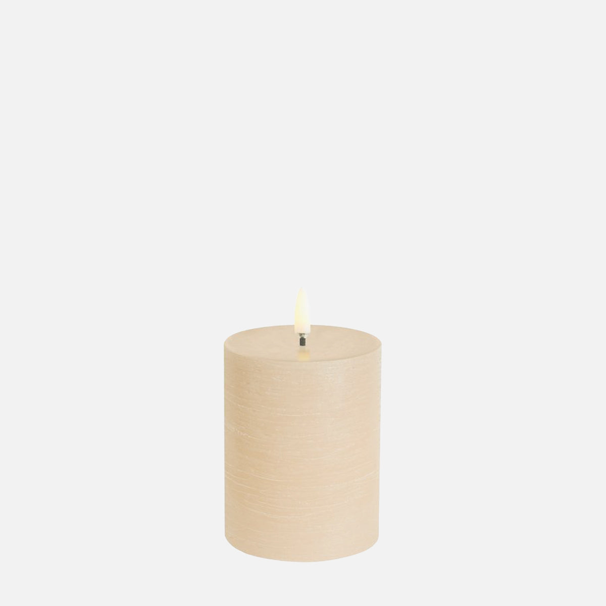 UYUNI LED Pillar Candle Rustic Beige H10cm
