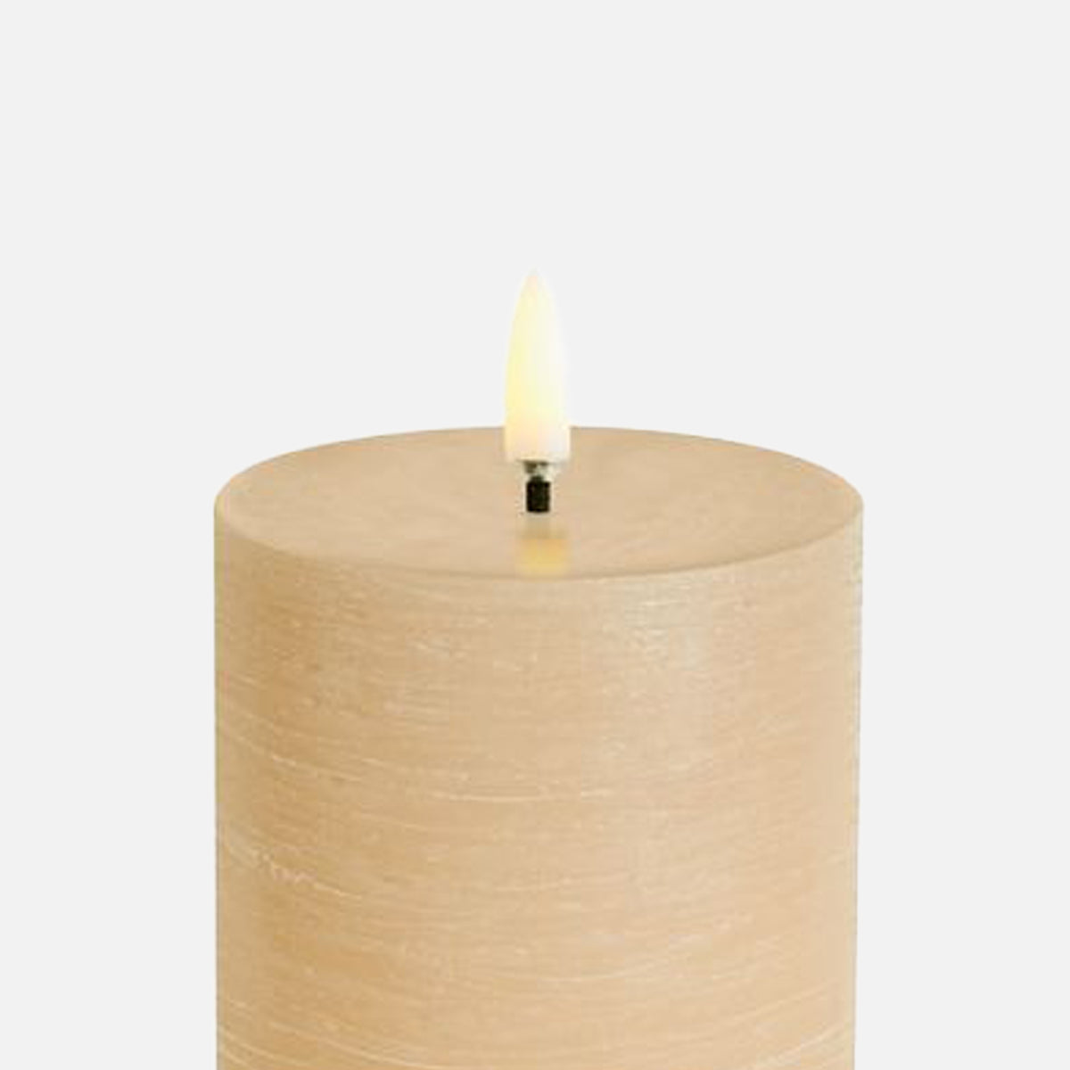 UYUNI LED Pillar Candle Rustic Beige H10cm
