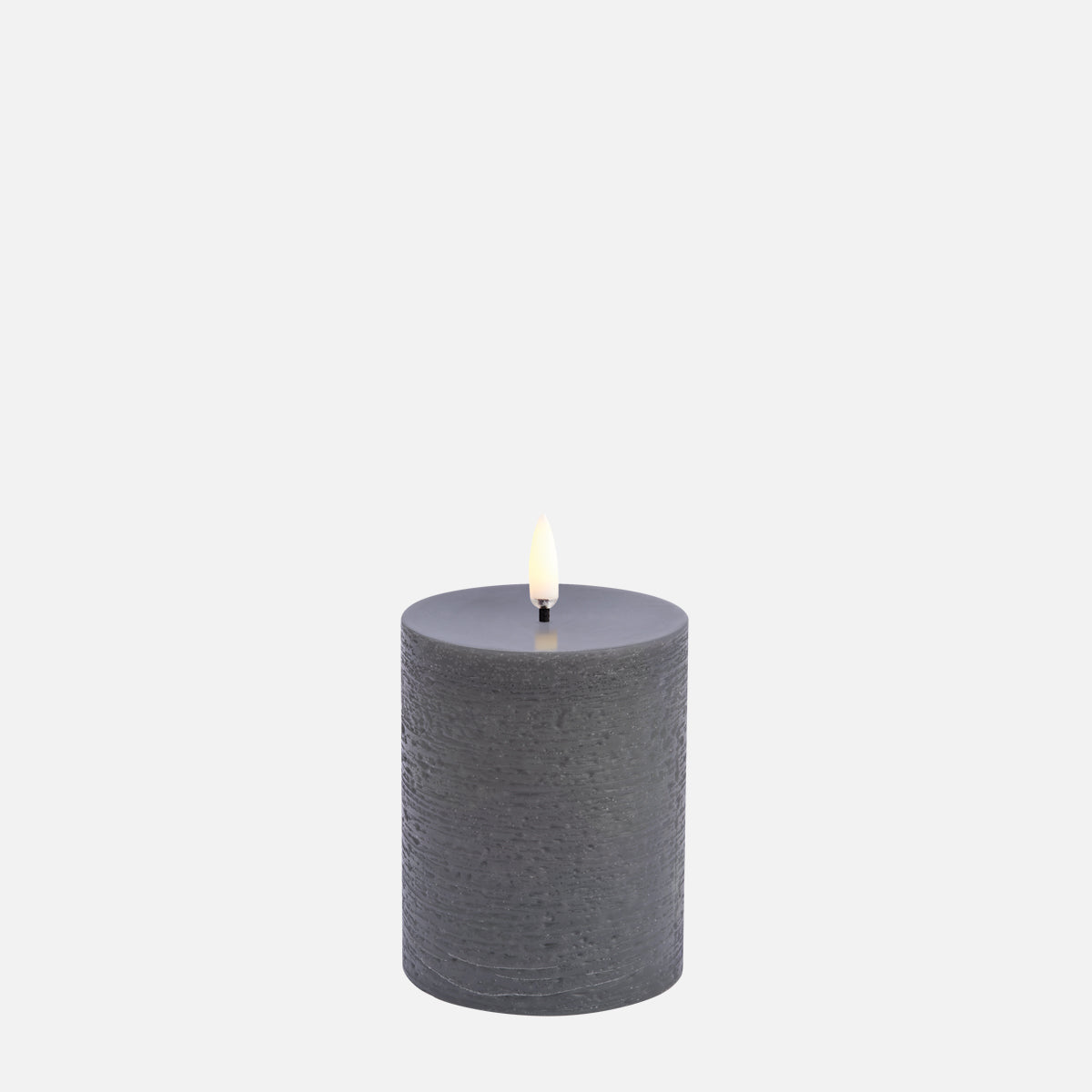 UYUNI LED Pillar Candle Rustic Gray H10cm