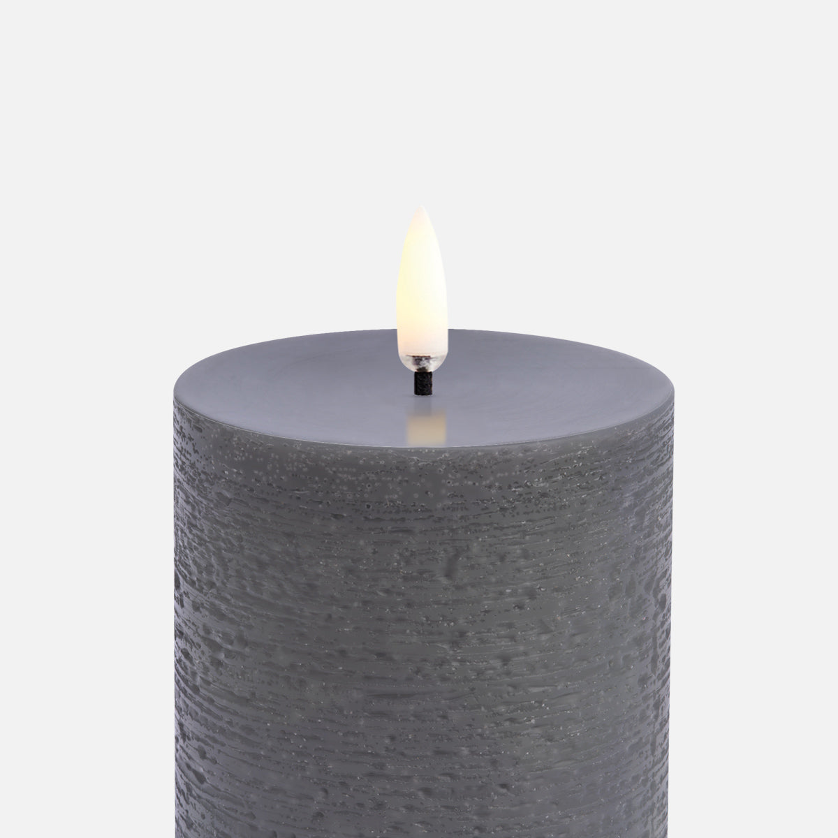 UYUNI LED Pillar Candle Rustic Gray H10cm