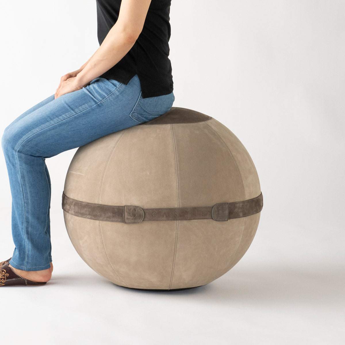 AURA Suede Saturno Contro Balance Ball カジーニ イタリア 本革