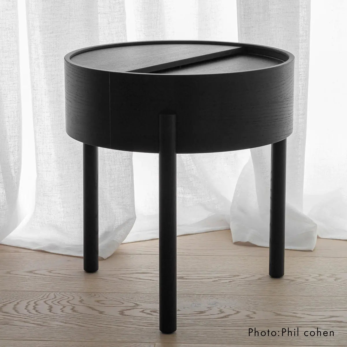 ウッド　Arc Side Table Black　WOUD WOUD