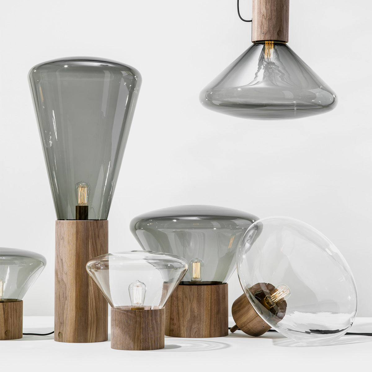 BROKIS Muffins Table Light Smoke Grey Walnut (M size)