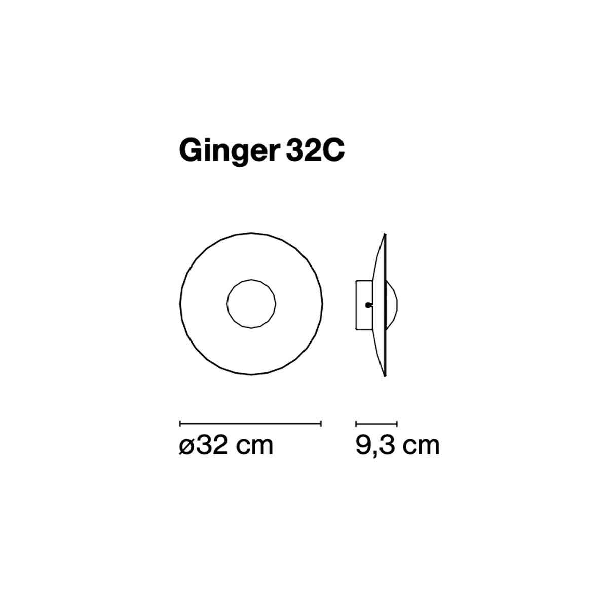 Ginger 32C Wall Light Wenge Wenge Marset マルセット ウォールライト