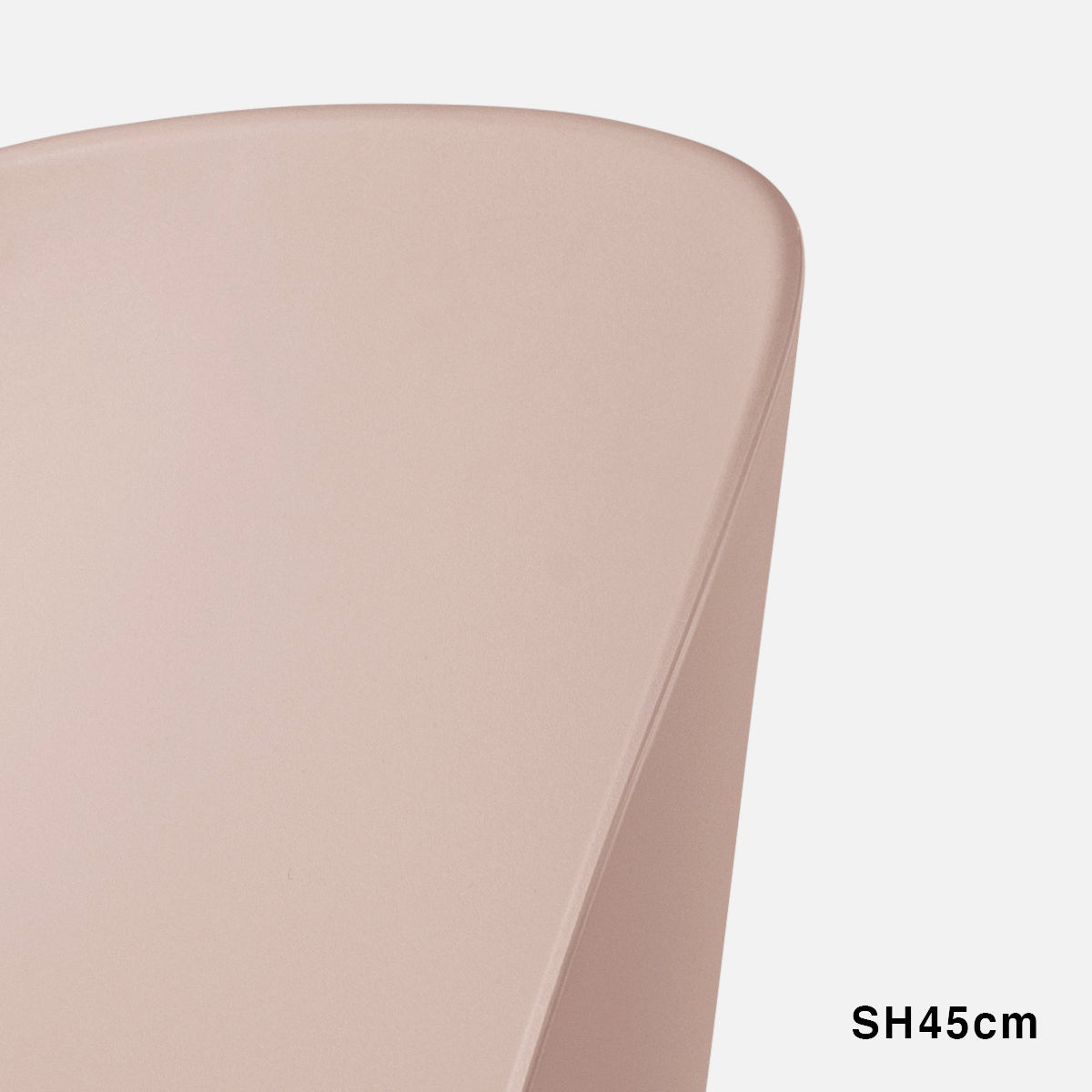 Beetle Chair Un-upholstered Sweet Pink Conic Base Brass 45cm