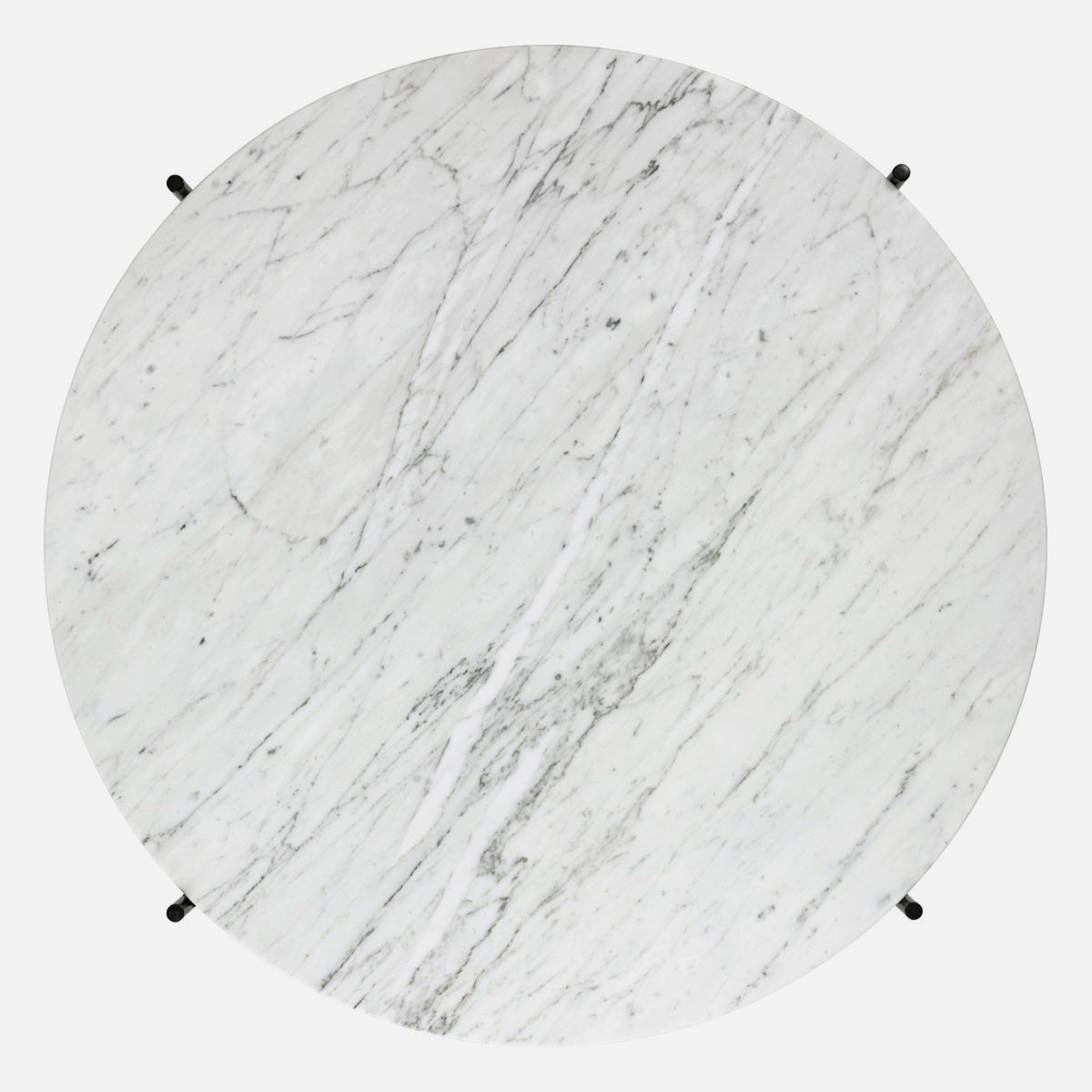 TS Coffee Table φ80  Black / White Carrara Marble