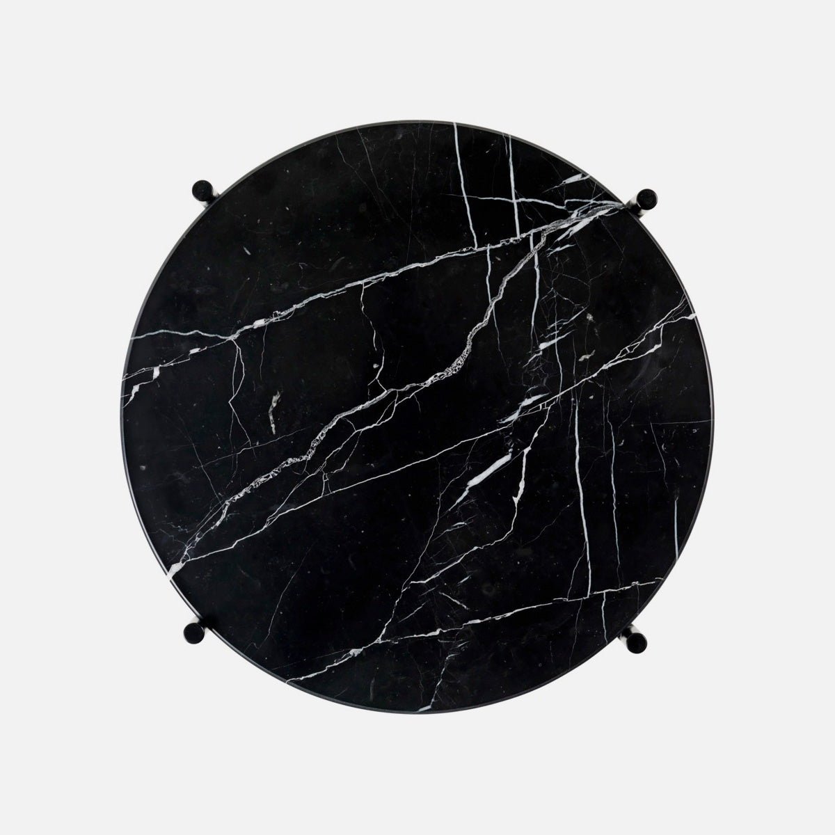 TS Side Table φ40 Brass / Black Marquina Marble