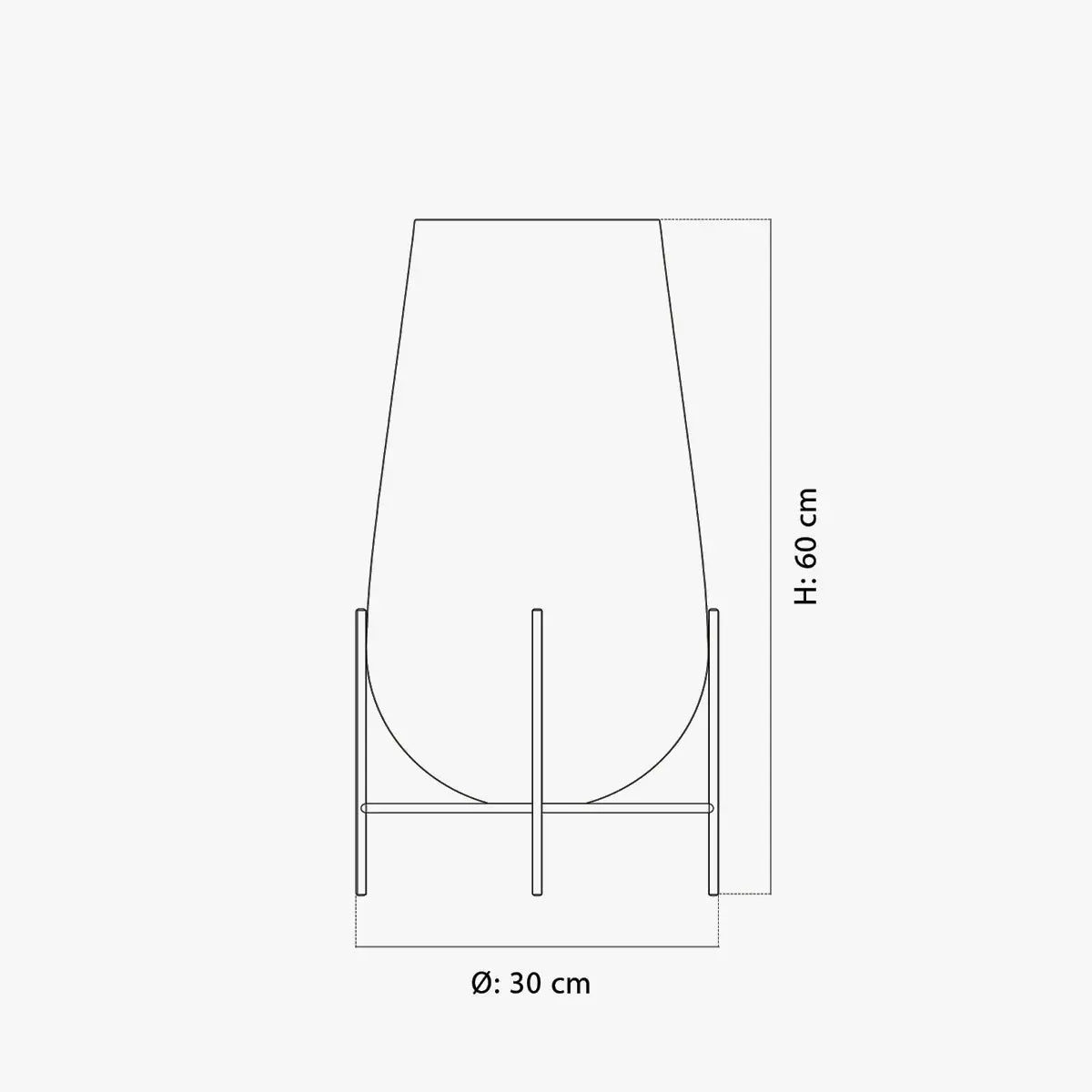 Audo Echasse Vase L Smoke オドーコペンハーゲン イシャスベース L