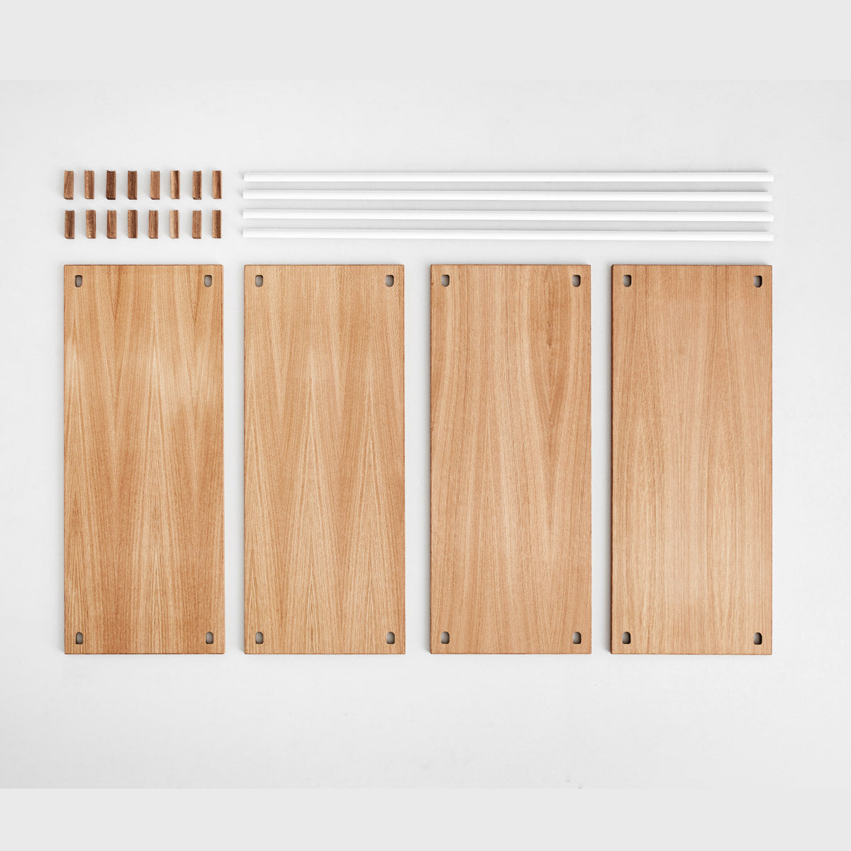 Shelving System Single H200 Wardrobe +Cabinet White-Oak