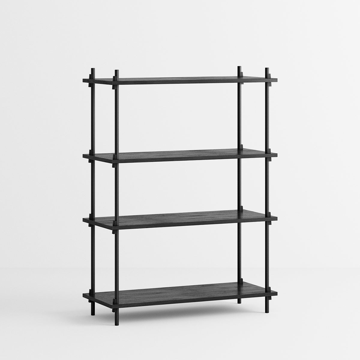 Shelving System Single H115 Shelf Black-Black S.115.1.A – D9 STUDIO