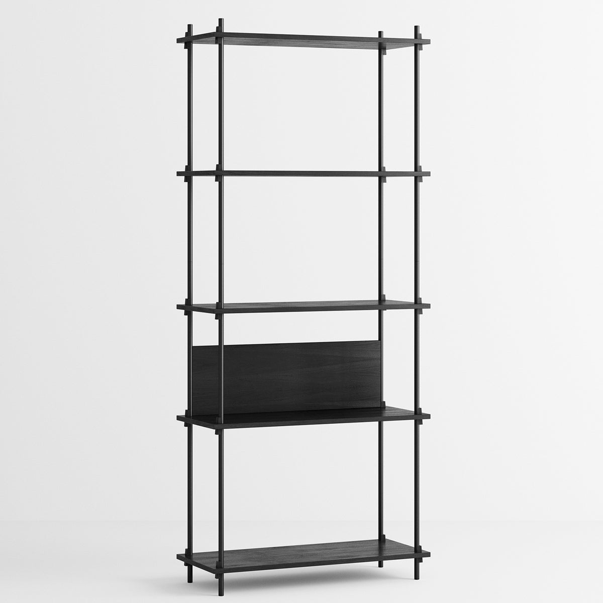 Shelving System Single H200 Shelf Black-Black