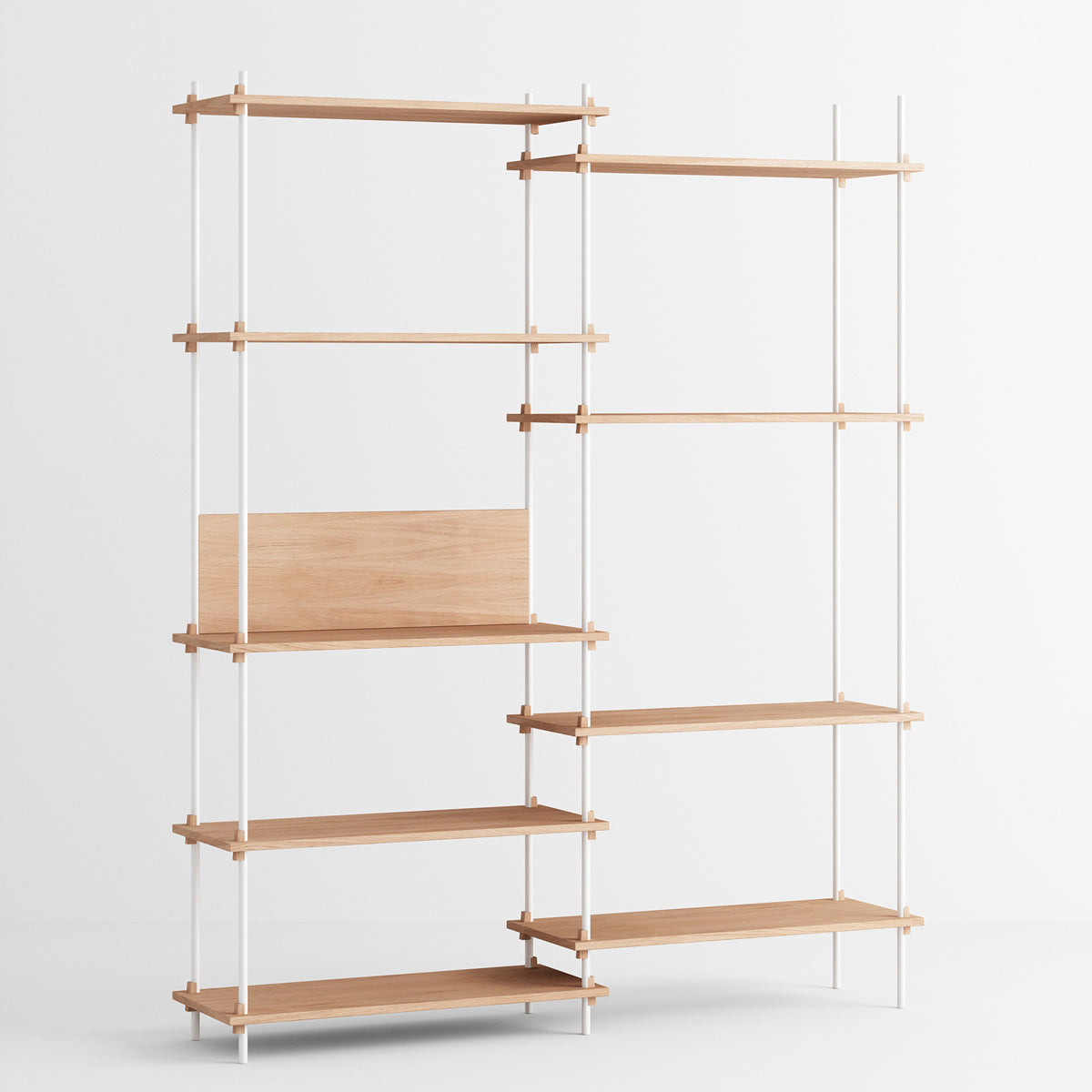 Shelving System Double H200 Shelf White Oak